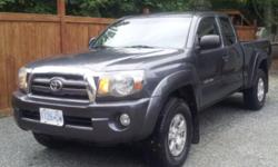 Colour
Grey
Trans
Automatic
kms
180500
This is a one owner Toyota Tacoma TRD Truck in excellent condition. This truck was bought by me from Nanaimo Toyota in October 2008 and has been an Island truck ever since. It is 100% accident free, although there
