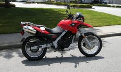 Go anywhere dual sport. Like new, only 1330 km. Plenty of warranty left. First major service check completed. Single cylinder, 50 hp., 5-speed, ABS brakes (may be turned off when off-road), factory lowered chassis, heated handgrips. Excellent fuel
