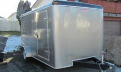 2010 PACE AMERICAN ENCLOSED TRAILER MODEL JT 712SA
SINGLE 3500# AXLE WITH ELECTRIC BRAKES
15' TIRES, LOW KILOMETERS
INSIDE LIGHT, SIDE DOOR, REAR RAMP DOOR
USED TO HAUL DIRT BIKES (FITS 5 FULL SIZE BIKES AND ALL GEAR).
E TRACKING ON BOTH SIDES OF FLOOR
