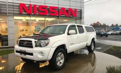 Make
Toyota
Model
Tacoma
Year
2010
Colour
white
kms
216611
Trans
Automatic
TRD, 4x4, Back-up Camera, Matching Canopy, Air-Conditioning, Cruise Control
We just took in this well cared for 2010 Toyota Tacoma, these don't hang around for long. This one is a
