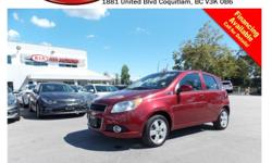 Trans
Manual
2011 Chevrolet Aveo LT with alloy wheels, fog lights, power locks/windows/mirrors, A/C, CD player, AM/FM stereo, rear defrost and so much more!
STK # 69221A
DEALER #31228
Need to finance? Not a problem. We finance anyone! Good credit, Bad