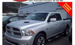 Trans
Automatic
This 2011 Dodge Ram 1500 Crew Cab comes with alloy wheels, fog lights, running boards, tinted rear windows, dual exhaust, leather interior, steering wheel media controls, sunroof, power locks, CD player, AM/FM radio, rear defrost, A/C and