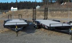 Brand New, 2012 Southland 18 Ft HD Equipment/Car Trailer. 18 Ft Straight Deck Sitting on 2-7000Lb Axles with 16" Tires. HD Fold Up/Down Ramps with Support Legs. (Your Truck Won`t Try To Wheelie On You When You Load). Adjustable Height 2 5/16 Hitch. LED