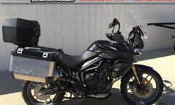 2013 Triumph Tiger 800 ABS Adventure Motorcycle * Ready to Adventure Tour! * $11899.
A local one owner bike that has been properly maintained by a mature rider. Set up for touring with many high end additions. $6500 plus in add-ons! Brand new rear tire,