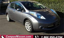 Make
Nissan
Model
Leaf
Year
2014
Colour
Grey
kms
42518
Trans
Automatic
Price: $18,988
Stock Number: JN3062
VIN: 1N4AZ0CP0EC333099
**100% ELECTRIC**NO GAS EVER**ONLY 42,518 KMS!** With this 100% Electric Nissan Leaf you can save thousands of dollars on