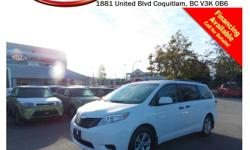 Trans
Automatic
This 2014 Toyota Sienna comes with alloy wheels, roof rack, tinted rear windows, AM/FM stereo, A/C, CD player, power windows/locks/mirrors, Bluetooth, separate climate controls for the driver, passenger and rear, 7 seating capacity and so