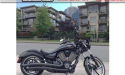2014 Victory Vegas 8-Ball Cruiser * Only 3200kms! Powertrain Warranty until Oct. 31st 2020!! * $11499.
A one owner, local bike that was purchased new in November of 2015. Factory warranty still remaining and an extended powertrain warranty good until
