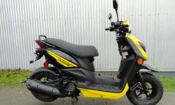 2014 Yamaha Zumz-X - New - Demo Model - $2,199
NO MOTORCYCLE LICENCE REQUIRED ! Need reliable and FUN transportation, well here it is. This 49 CC, automatic, fuel injected , liquid cooled scooter will make you giggle when you ride it. Cheap to insure and