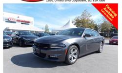 Trans
Automatic
2015 Dodge Charger SXT with alloy wheels, fog lights, dual exhaust, power locks/windows/mirrors/seats, steering wheel media controls, push start engine, Bluetooth, dual control heated seats, dual climate control, sunroof, A/C, CD player,
