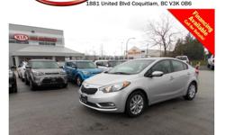 Trans
Automatic
2015 Kia Forte 1.8L with alloy wheels, fog lights, power locks/windows/mirrors, steering wheel media controls, dual control heated seats, Bluetooth, A/C, CD player, SIRIUS radio, AM/FM stereo, rear defrost and so much more!
STK # PP0055