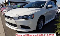 Make
Mitsubishi
Model
Lancer
Year
2015
Colour
White
kms
28300
Trans
Automatic
This white 2015 MITSUBISHI LANCER SE is in excellent condition, and fully inspected by certified mechanics with no accident
The car still have balance of 10 years power train