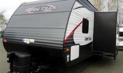 Price: $24,995
Stock Number: RV-1675A
Modern spacious design with bunks and bright queen! Quality made and built tough! Great family unit with tons of room for the kids.. Features walk-around queen bed, large u-shaped dinette and lots of storage only