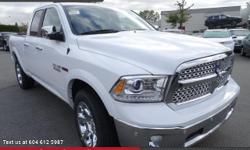 Make
Dodge
Model
Ram 1500
Year
2016
Colour
WHITE
Trans
Automatic
#LANGLEYCHRYSLER, #G110434N
Body Style: Pickup
Engine: 3.0L 6cyl
Exterior: White
Interior: Black
Fuel type: Diesel
Transmission: Automatic
Drivetrain: 4x4
Stock #: G110434N
VIN: