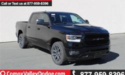 Make
Ram
Model
1500
Year
2019
Colour
Black
kms
525
Trans
Automatic
This SPORT crew cab is equipped with SXM/Bluetooth/back up camera/keyless entry/remote start/power dual pane panoramic sunroof/leather faced front heated/ventilated front seats & heated