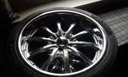 20 inch boss rims with newer tires bolt pattern is 4.5- 5bolt asking 600 were over 3000 when new.