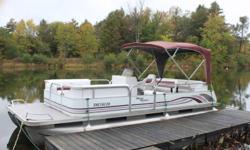 Well cared for 20' Misty Harbour Pontoon Boat in excellent condition.  30 hp mariner.  Power Trim Motor. Bimini top.  All seats recovered last year.  Runs great.  One owner.  $5,500.00 (Paid $13,600 new)
Please call 705-689-1356