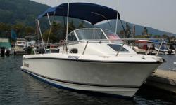 High quality 22 foot Shamrock Walk Around. This is a 1999 model - all Shamrocks were great boats until 2003 when Shamrock was sold to Palmer Marine, at which time they started building very suspect quality boats . This Shamrock is an inboard 325 HP, GM