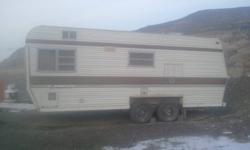 great trailer, easily half ton towable, sleeps 6, full bathroom across back, excellent layout, needs a little tlc nothing major, 2 new full tanks of propane, great first trailer. sorry no pics at this time, bring cash, make me a offer, also willing to
