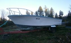 23ft. fiberglass sportcraft c/w windshield and trailer no motor or drive. have registration for the boat