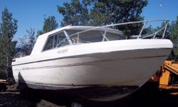 350 Volvo.  Sink, bathroom.  Excellent fishing boat.  Runs well!