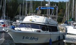 Great family boat. Command bridge, large galley/dining area, spacious sleeping area, sleeps up to 6, bathroom with shower, twin 3.8L GMC V6 engines, 280 Volvo legs, radar, depth sounder, winch, radios, bimini etc. Well maintained inside and out, file