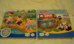 2 hardcover books with cds