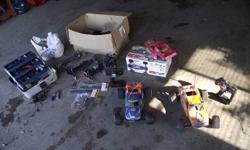 I have 1 RC10GT and 1 HPI firestorm for sale with a bunch of misc parts and pieces. Both in working condition with 2 transmitters. Everything pictured included in sale. Selling everything together in one sale. Fuel is over a year old so should be
