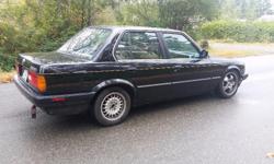 Make
BMW
Model
325i
Year
1990
Colour
Shwarz-Black
kms
133000
Trans
Manual
Originally from New York, this E30 was imported to Canada in 2002 by the original owner and has since been on Vancouver Island. An older lady and her daughter were the only owners
