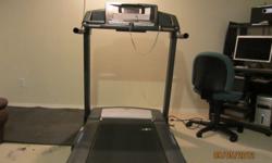 Power incline, power speed, 20" x 56" running surface. Folds up for convenient storage.8 years old, paid $1800.In great mechanically working condition. Well maintained. The only problem is the display screen does not work. It is a TV monitor/screen so