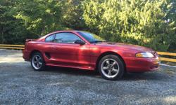 Make
Ford
Model
Mustang
Year
1996
Colour
red
kms
127000
Trans
Automatic
1996 Mustang GT
4.6l V8
Automatic trans
Runs and drives great!
127,000 Miles
(Came from the U.S. in 2003)
Speedometer does read in KM though!
Just had work done to car, which