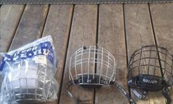 3 Hockey Helmet Cages
Itech RBE (the one in the bag): Size = Junior
Price: $15
Itech: Size = Junior
Price: $10
Bauer: Size = Junior
Price: $10