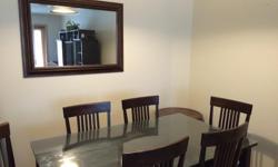 Set only of three Mirrors for sale, furniture grade frames with 1" bevel on mirror, beautifully detailed millwork. Inquires welcome on dining table set and modular large screen entertainment center visible in reflection.