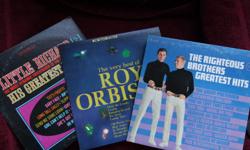 Three very rare classics.
1972 The Very Best of Roy Orbison, 33 1/3, Monument Records
Jacket is in good shape
Record has a few light scratches
1967 The Righteous Brothers Greatest Hits, 33 1/3, Verve Records
Jacket is in good condition
Record has a few