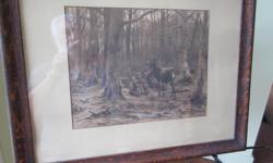 artist Rosa Bonheur
reproduction
framed under glass 22" x 18"
located in Mill Bay
