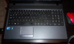 Acer Aspire 5733, Intel Core i3 CPU M380 @ 2.53GHz. I've upgraded the RAM from 4GB to 8GB. Operating System: Windows 7 Home Premium. No damage at all, bought just 1 year ago this month. Original receipt available. Will not accept (or respond to) low ball