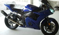 A really clean looking 2003 Yamaha R6 is available. Lots of upgrades. Heated storage in winters, spring tune ups completed and always parked indoors. Lots of upgrades! Never dropped and no scratches on the body.Pazzo leversD&D exhaustSportsmax Dunlop