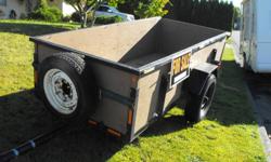 4X9 Utility/ motorbike trailer... spare tire, good tires and bearings, solid , steel frame and well maintained...used for dirtbikes/kayaks... $875.00 Has built in steel tie mounts to frame