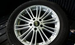 The rims fit bmw or Honda ridgeline, and few other Hondas and acura. Tires are like new, full set of 4.