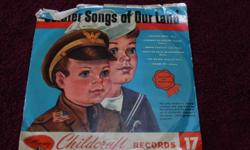 See individual pricing below. Vintage Records worth collecting.
Soldier Songs of Our Land (USA) 78 - Mercury Childcraft Records
The record was the product of a "White House Conference to study the problems of child training and guidance."
Jacket tattered