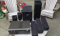 these 7 speakers and amplifier came out of a surround sound home theatre. $185 obo