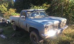 Make
Chevrolet
Model
1500
Year
1985
Colour
Blue
Trans
Automatic
85 Chevy 1500 4x4. 4inch lift 35inch tires, 3 full size spare tires included. A little bit of rust but it runs well. Currently insured. Asking $1500 OBO. Call for more details.