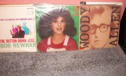 8 comedy records, all in plastic sleeves in very nice shape, all for 40.00 (obo) or will sell singles at the right price.
Woody Allen - The Night Club Years (double album)
Utterly Utterly Live Comic Relief at the Shattesbury Theatre
Bob Newhart-The Button