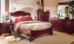*Cherry stain Louis Philip bedroom suite
*Includes king platform bed hd & ft brd & rails
*2 night tables
*Tall 6 drawer chest
*Dresser & mirror
*National manufacturer
*Was $2500.00..........Sacrifice $1599.00
ALSO AVAIL IN QUEEN FOR $ 1399
**3 PCE LEATHER