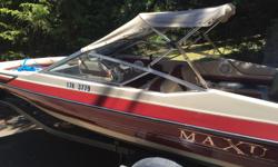 1991 maxum bow rider. Comes with 115hp Yamaha out board two stroke. Great engine always starts! Trailers in good condition, comes with spare. Awesome lake boat easy to haul a couple rips in the seats that's all that's wrong with it.
$7000obo