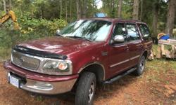 Make
Ford
Model
Expedition
Year
1998
Colour
burgandy
kms
266000
Trans
Automatic
for sale 98 ford expedition with 266,000km. needs some work such as tune up has a miss, upper ball, joint blown brake line, and rear brakes. decent interior, after market