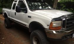 Make
Ford
Model
F-250 Super Duty
Year
1999
Colour
White
Trans
Automatic
f 250 4x4 5.4 auto 209,404 need mirror and muffler runs and drives just rebuilt front diff 5" lift alarm and remote start has knock at idle top end rebuilt by previous owner