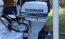 9.9 evinrude four stroke 1997 runs good has controls electric start extra long shaft $1000 will trade for chainsaw must be in good running condishon