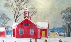 The Group of Seven Commemorative Anniversary Suite Platinum Edition 4 signed water color prints - 17.5" X 21" - SCHOOL HOUSE $350.00