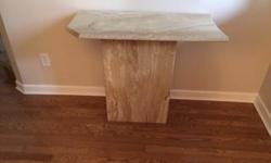 Take the top off the pedestal base and place it in your garden to use for effect! use it as a 'planter' or as an artistic piece. Italian travertine marble
Dimensions of base: 28.5 inches high x 18 inches wide and 10 inches deep
The top has been damaged at