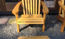 Beautiful hand made Adirondack chairs, very well built sturdy
construction. Sikkens natural stained.
Ottomans are available as well for $35.00
Located at Down to Earth Gardens and Nursery
1096 Derrien Place. Just off Happy Valley Road in Metchosin